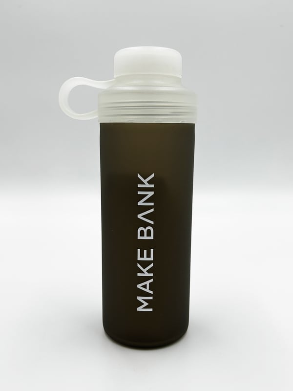 ClickBank White/Gray Make Bank Water Bottle - image1