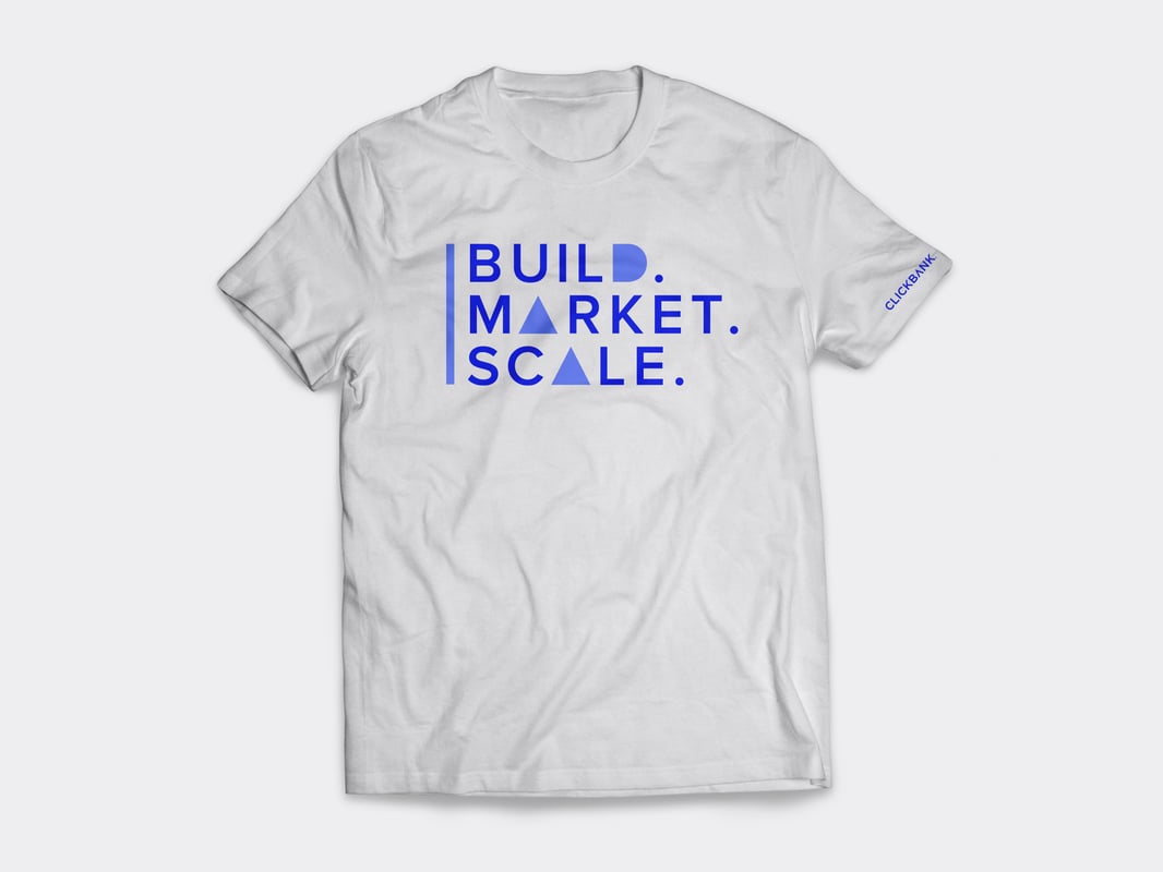 ClickBank Unisex Build Market Scale White T-Shirt - image1