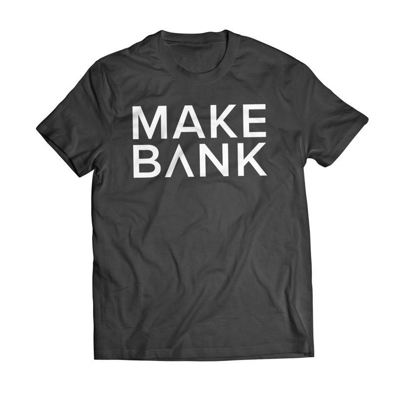 ClickBank Grey Make Bank Tee (White Letters) - image1
