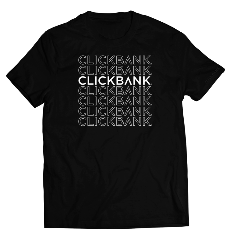 ClickBank Unisex Repeating Black Tee - image1