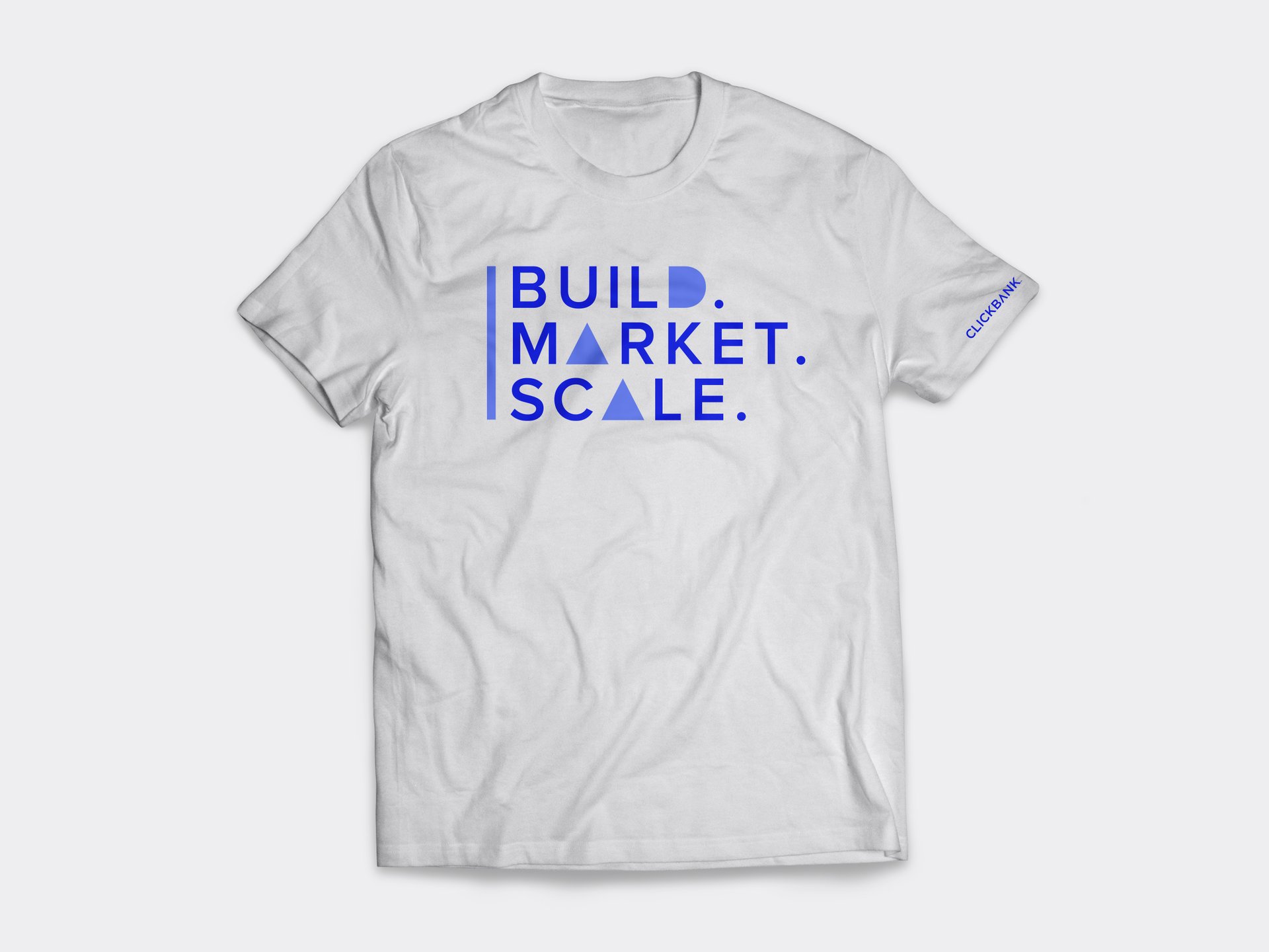 ClickBank Unisex Build Market Scale White T-Shirt