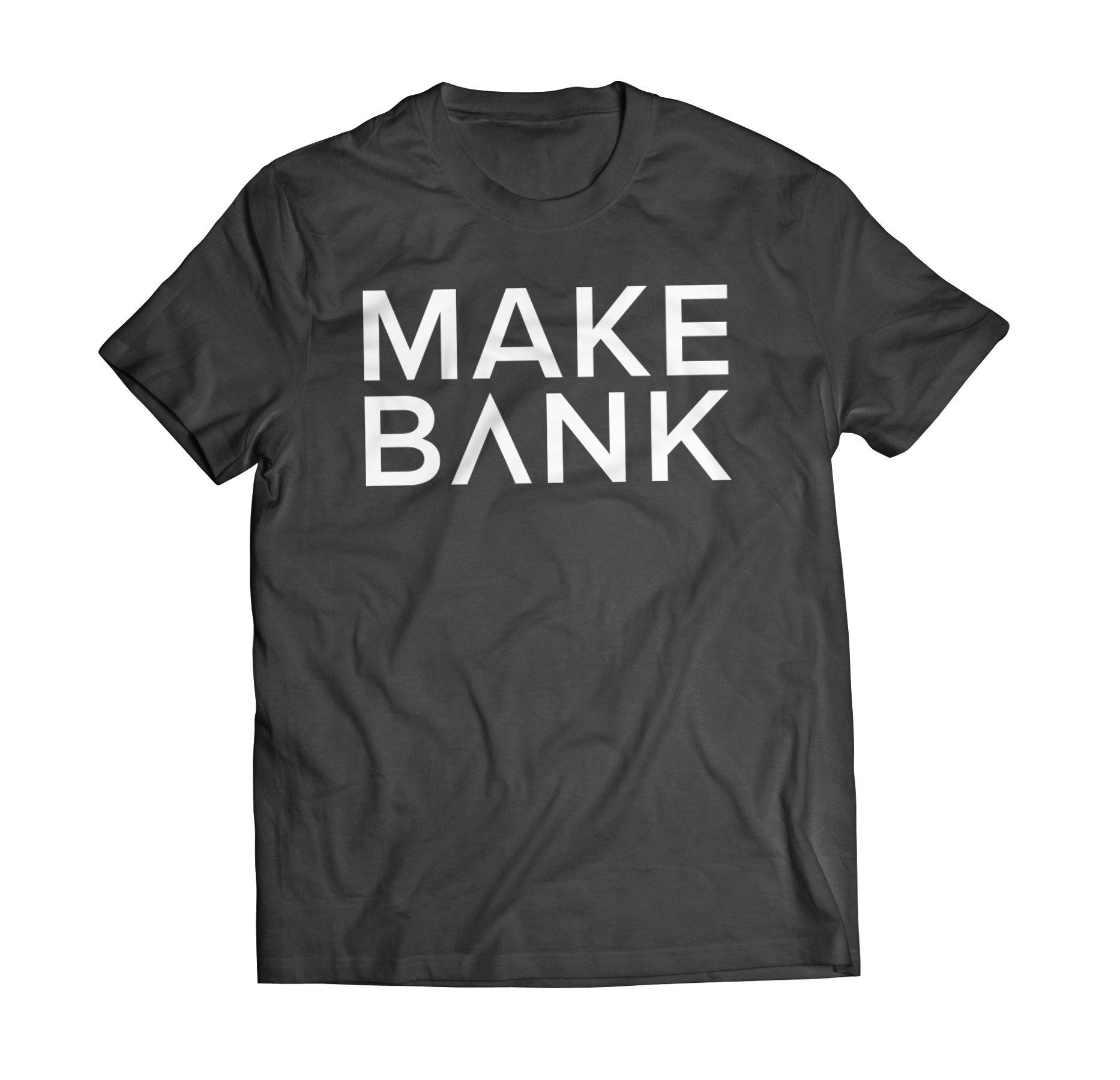 ClickBank Grey Make Bank Tee (White Letters)