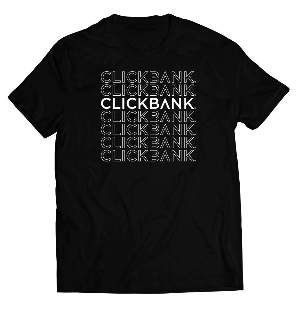 ClickBank Unisex Repeating Black Tee