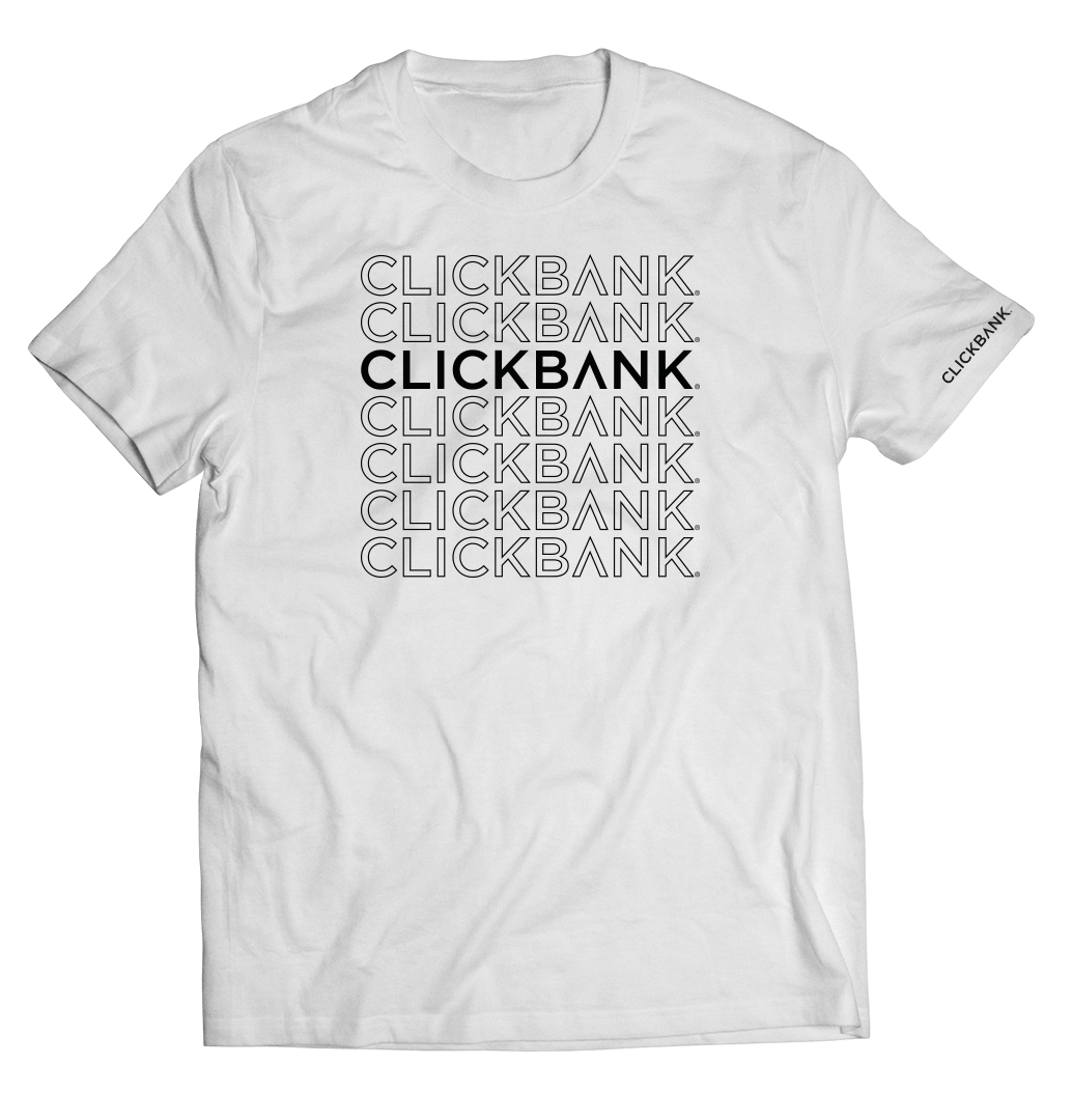 ClickBank Unisex Repeating White Tee